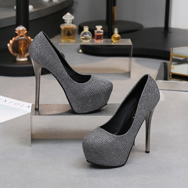 Gold High Heels