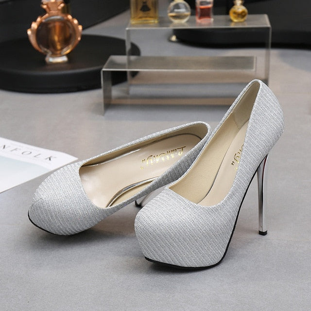 Gold High Heels