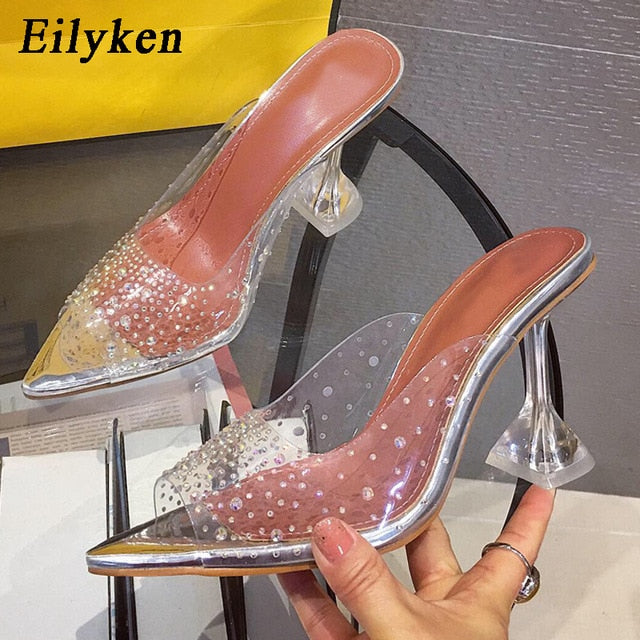 Sexy Crystal Clear Spike Heel