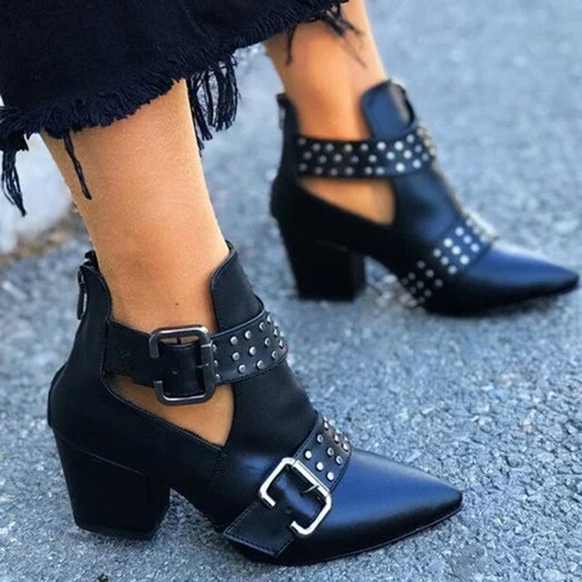 Sexy Winter Women Square Heel