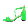 Leather Simple Square High Heel