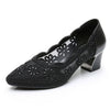 Genuine Leather Square Heel