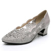 Genuine Leather Square Heel