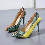 Women PU Leather Pointed Toe Pumps
