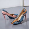 Women PU Leather Pointed Toe Pumps