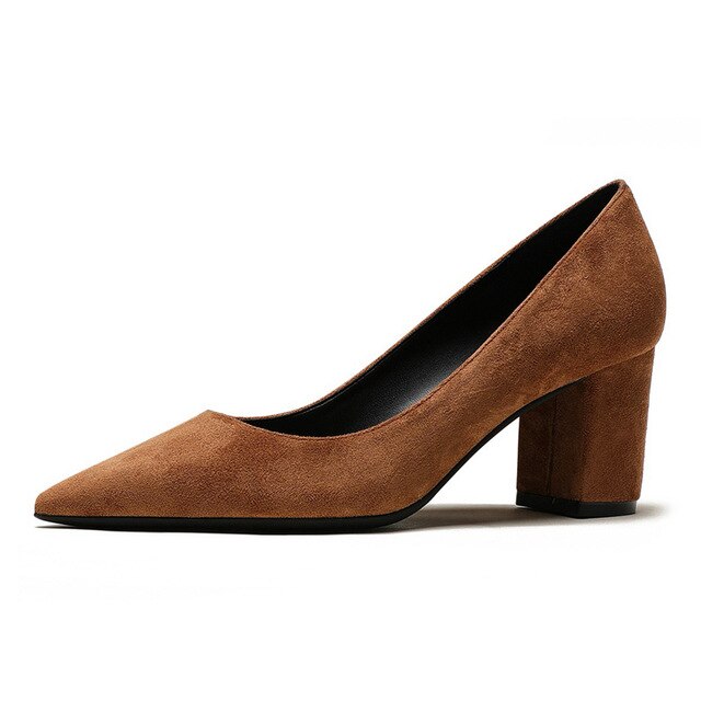 Women Basic Square Heels