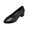 Black Basic Square Heeled Pumps