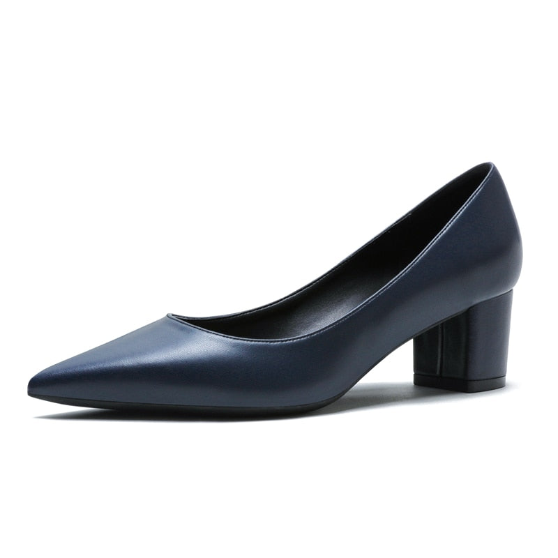 Pointed Toe Big Size Square Heels
