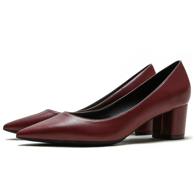 Pointed Toe Big Size Square Heels