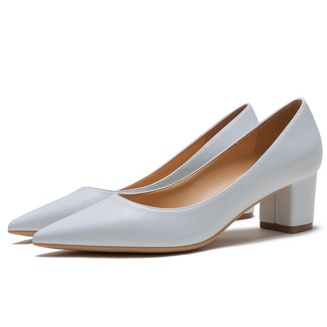 Pointed Toe Big Size Square Heels