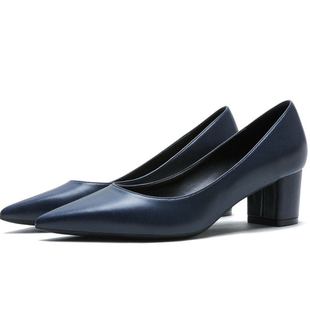 Pointed Toe Big Size Square Heels
