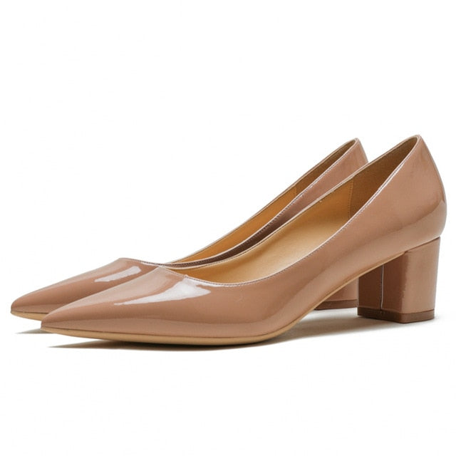 Pointed Toe Big Size Square Heels