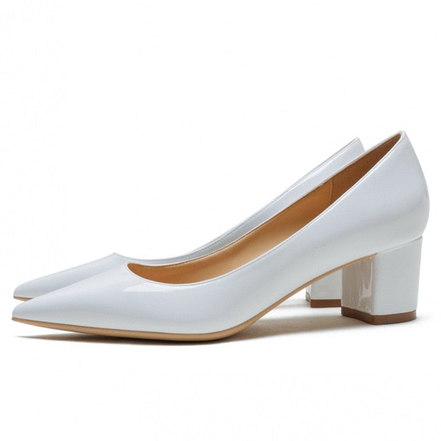 Pointed Toe Big Size Square Heels