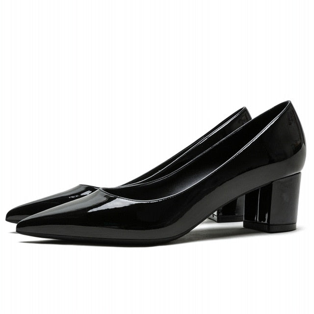 Pointed Toe Big Size Square Heels