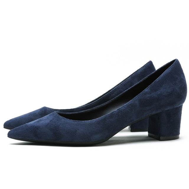 Pointed Toe Big Size Square Heels