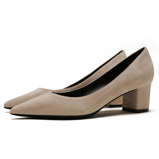 Pointed Toe Big Size Square Heels