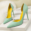 Women Flock Thin Heel