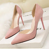 Women Flock Thin Heel