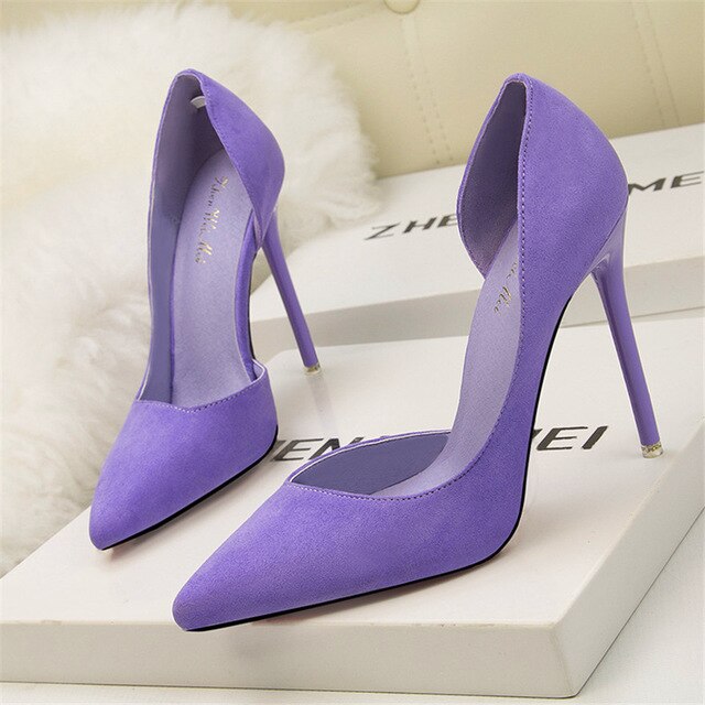 Women Flock Thin Heel